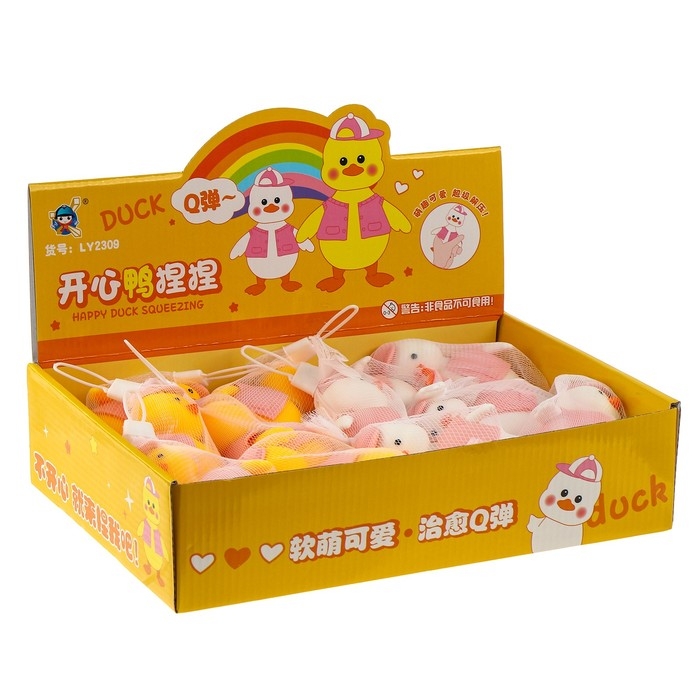 Мялка «Уточка» с пастой, цвета МИКС Мялка «Уточка» с пастой, цвета МИКС