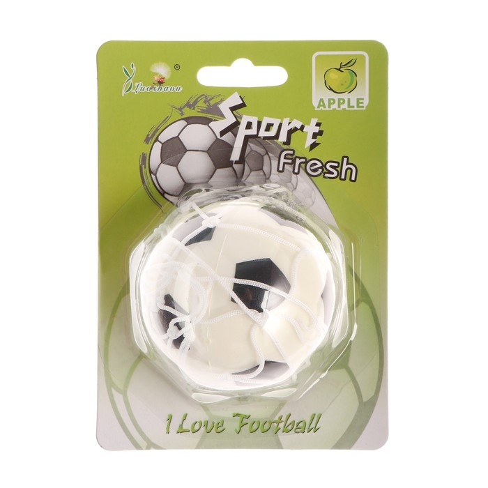 Ароматизатор подвесной, Футбольный мяч, зеленое яблоко Ароматизатор подвесной, Футбольный мяч, зеленое яблоко