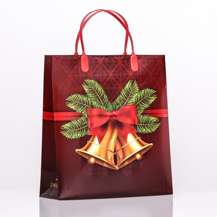 Новый год. Пакет Новый год. Пакет "Колокольчик", мягкий пластик, 26х23 см.
