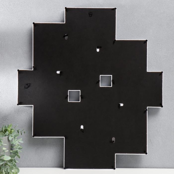 Фоторамка пластик на 10 фото 10х15 см  Фоторамка пластик на 10 фото 10х15 см "Пассаж" белая 55х48,5 см