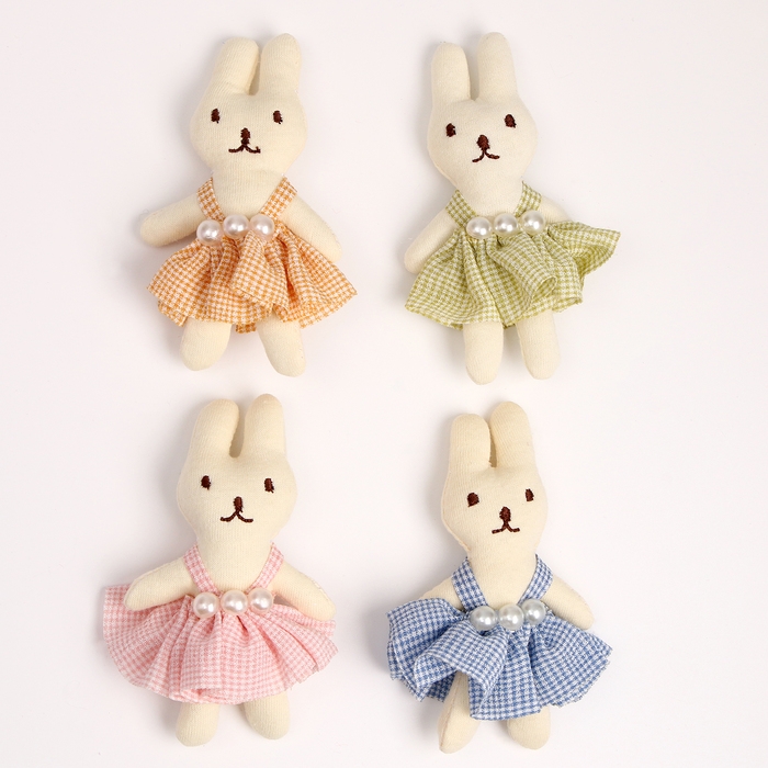 Мягкий магнит «Зайка», 10 см, цвет МИКС Мягкий магнит «Зайка», 10 см, цвет МИКС