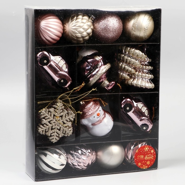 Набор украшений пластик 20 шт Набор украшений пластик 20 шт "Карусель" нежность, микс