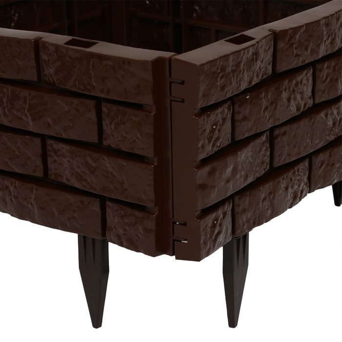 Грядка пластиковая, 4 секции, 45 × 45 × 20 см, шоколад Грядка пластиковая, 4 секции, 45 × 45 × 20 см, шоколад