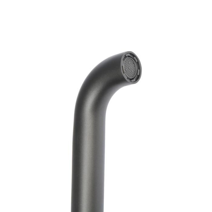 Cмеситель для кухни Accoona A4490AT-3, однорычажный, высокий излив, латунь, серый графит Cмеситель для кухни Accoona A4490AT-3, однорычажный, высокий излив, латунь, серый графит