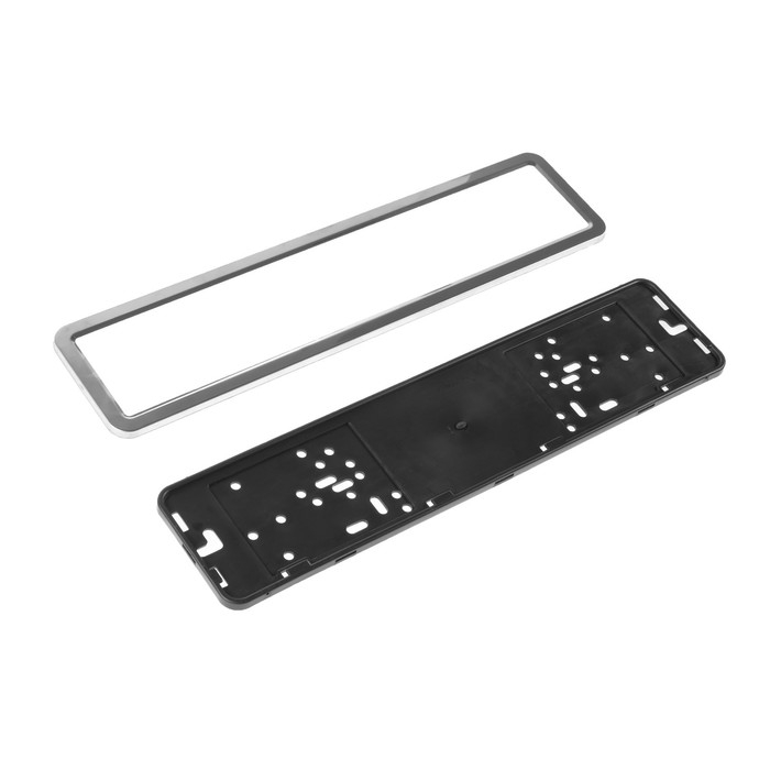 Держатель номера TORSO, нержавеющая сталь, подложка пластик, хром Держатель номера TORSO, нержавеющая сталь, подложка пластик, хром