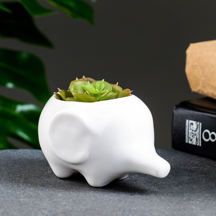 Горшок  Горшок "Слоник Уайти" 10х7х6,5см