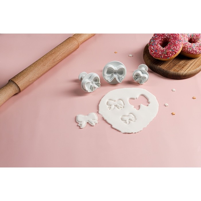 Набор плунжеров кондитерских Доляна «Бантик», 3 шт Набор плунжеров кондитерских Доляна «Бантик», 3 шт