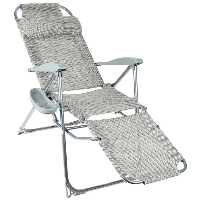 Кресло - шезлонг Nika, с полкой, 82 x 70 x 116 см, цвет муссон Кресло - шезлонг Nika, с полкой, 82 x 70 x 116 см, цвет муссон