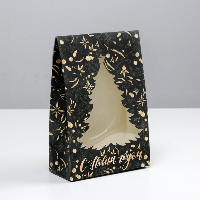 Коробка подарочная новогодняя складная «Gold», 15 х 7 х 22 см, Новый год