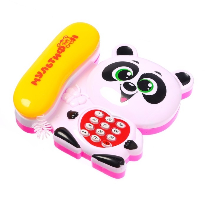 Музыкальный телефон «Мультифон: Панда», русская озвучка, работает от батареек, МИКС Музыкальный телефон «Мультифон: Панда», русская озвучка, работает от батареек, МИКС