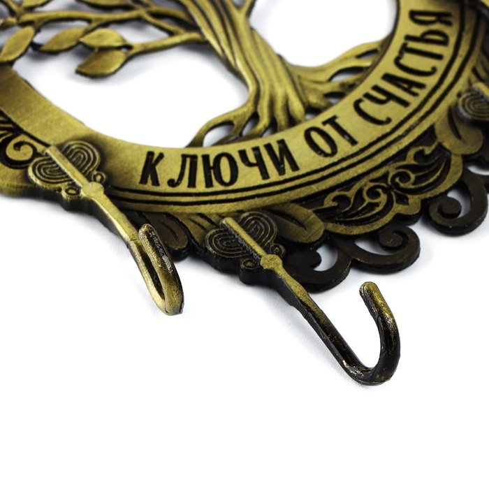 Ключница настенная «Ключи от счастья», дерево, 9.6 х 10.7 см Ключница настенная «Ключи от счастья», дерево, 9.6 х 10.7 см