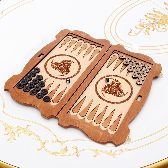 Нарды деревянные большие, резные, настольная игра Нарды деревянные большие, резные, настольная игра "Дракон", 45 х 45 см