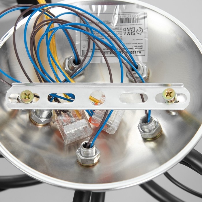 Люстра Люстра "Девин" 5хЕ27 40Вт черно-хромовый 55х55х30 см BayerLux