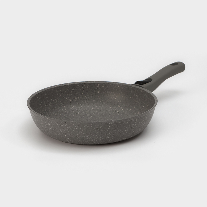 Сковорода, d=26 см, съёмная ручка, стеклянная крышка, антипригарное покрытие, цвет светлый мрамор Сковорода, d=26 см, съёмная ручка, стеклянная крышка, антипригарное покрытие, цвет светлый мрамор