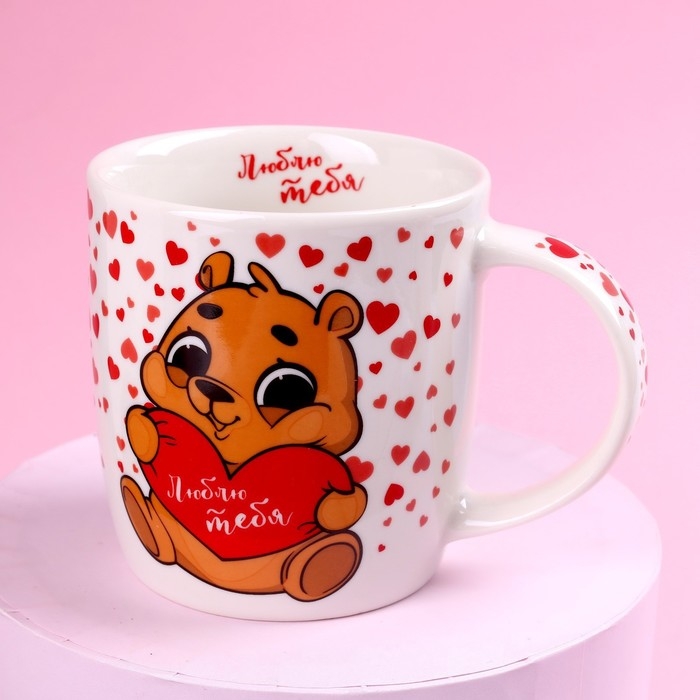 Набор «Люблю тебя», игрушка в кружке, мишка, цвет МИКС Набор «Люблю тебя», игрушка в кружке, мишка, цвет МИКС