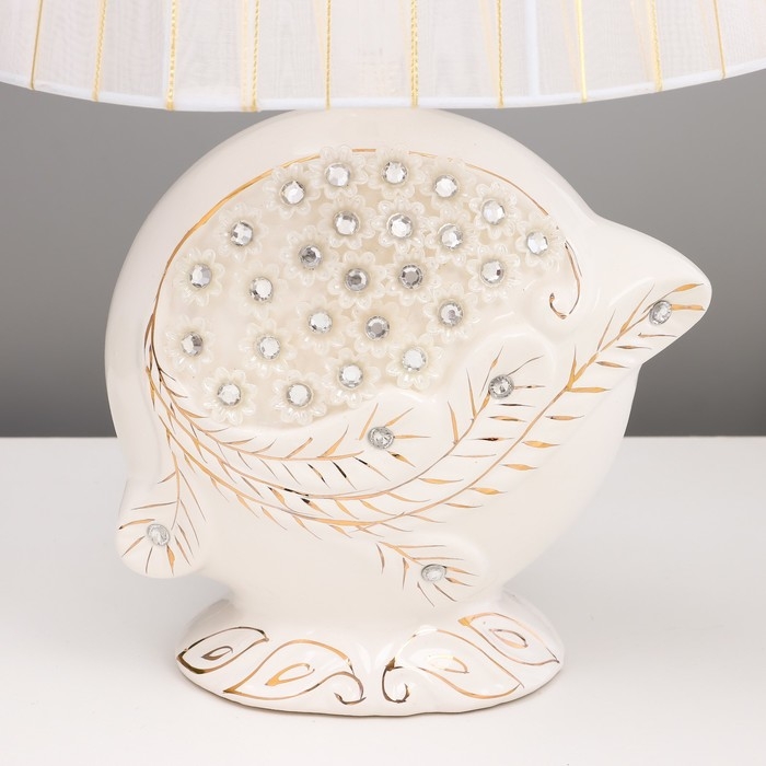 Настольная лампа  Настольная лампа "Новелла" Е14 40Вт белый 28х40 см RISALUX