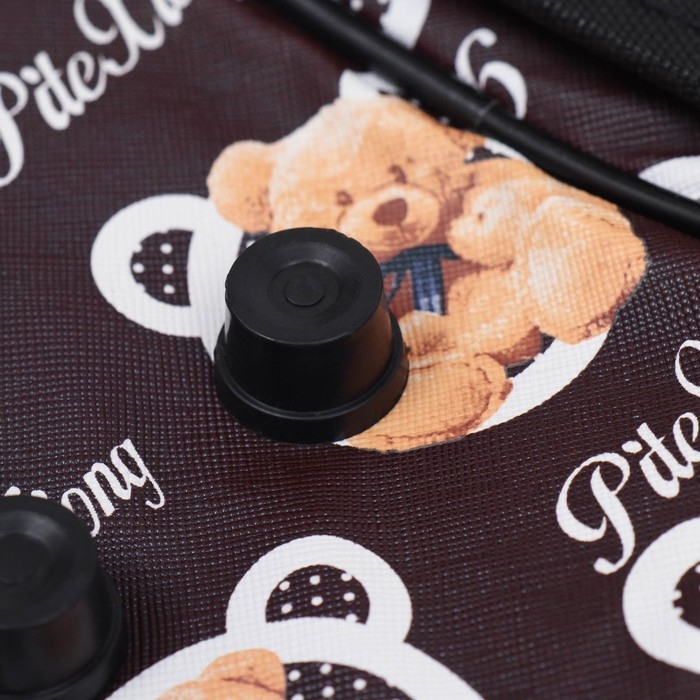 Сумка-переноска каркасная  Сумка-переноска каркасная "Бурые медведи", размер S, 37,5 х 17 х 22 см, коричневая