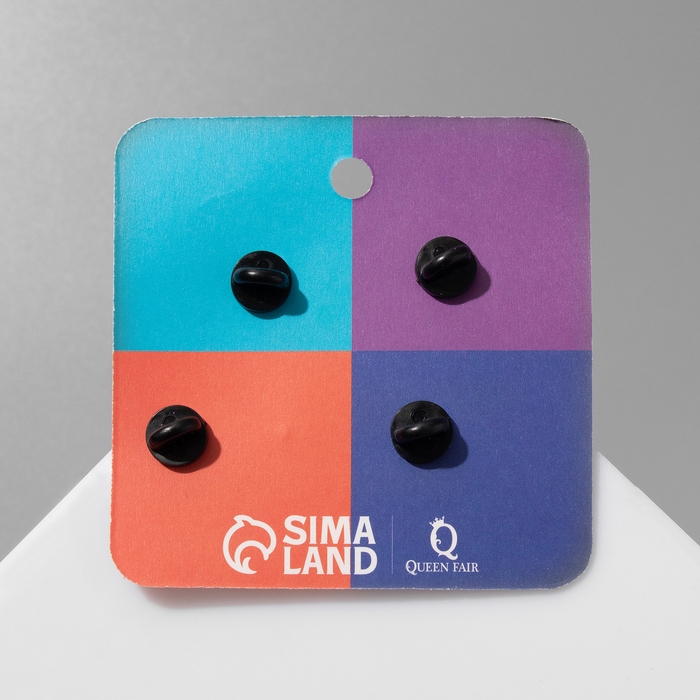 Набор значков (4шт) «Космос», цветные в чёрном металле Набор значков (4шт) «Космос», цветные в чёрном металле