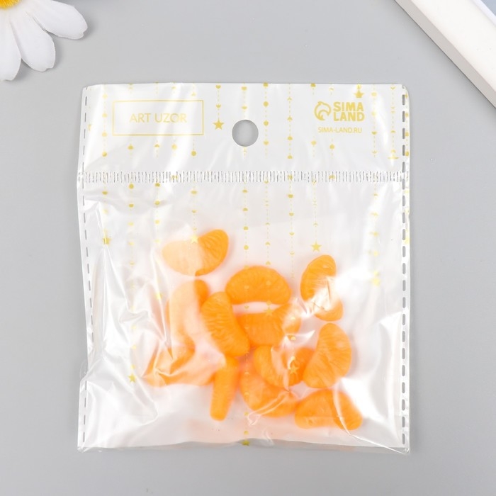 Декор для творчества PVC Декор для творчества PVC "Долька мандаринки" набор 12 шт 2х1,1х0,9 см