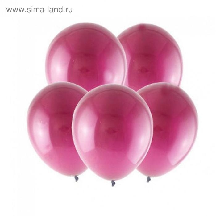 Шар латексный 12 Шар латексный 12", кристалл, набор 100 шт., цвет бордовый