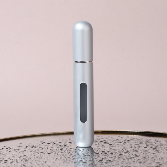 Атомайзер для парфюма, с распылителем, 10 мл, цвет серебристый Атомайзер для парфюма, с распылителем, 10 мл, цвет серебристый