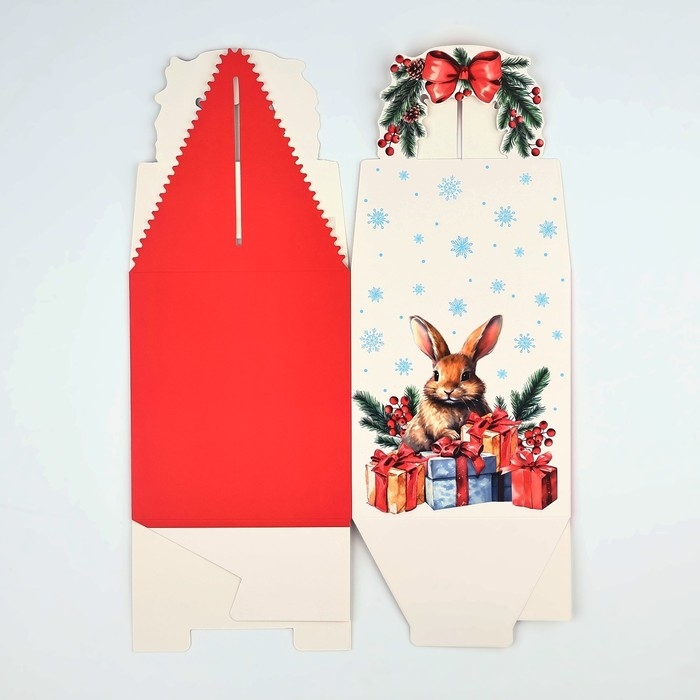 Коробка новогодняя складная «Новогодний подарок» 14 х 16 х 14 см, Новый год Коробка новогодняя складная «Новогодний подарок» 14 х 16 х 14 см, Новый год