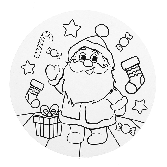 Набор «Новогодние шары», шар — 9 см и 7 см, с наклейками, с деревянными основами Набор «Новогодние шары», шар — 9 см и 7 см, с наклейками, с деревянными основами