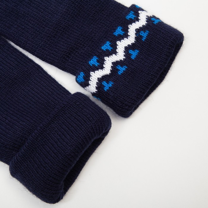 Варежки женские, цвет тёмно-синий, размер 18 Варежки женские, цвет тёмно-синий, размер 18