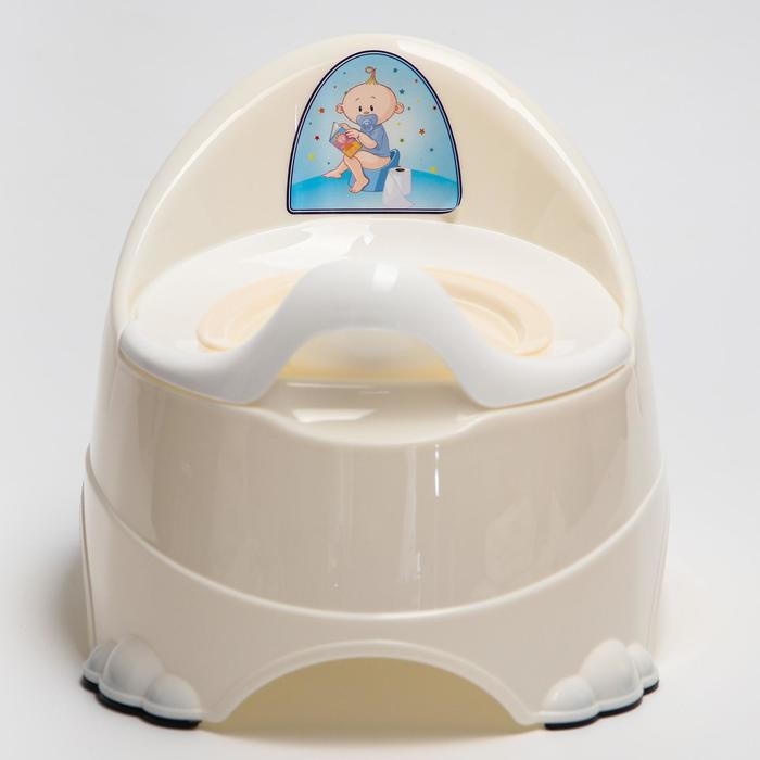 Детский горшок Бэйби-Комфорт, цвет молочный, наклейка МИКС Детский горшок Бэйби-Комфорт, цвет молочный, наклейка МИКС