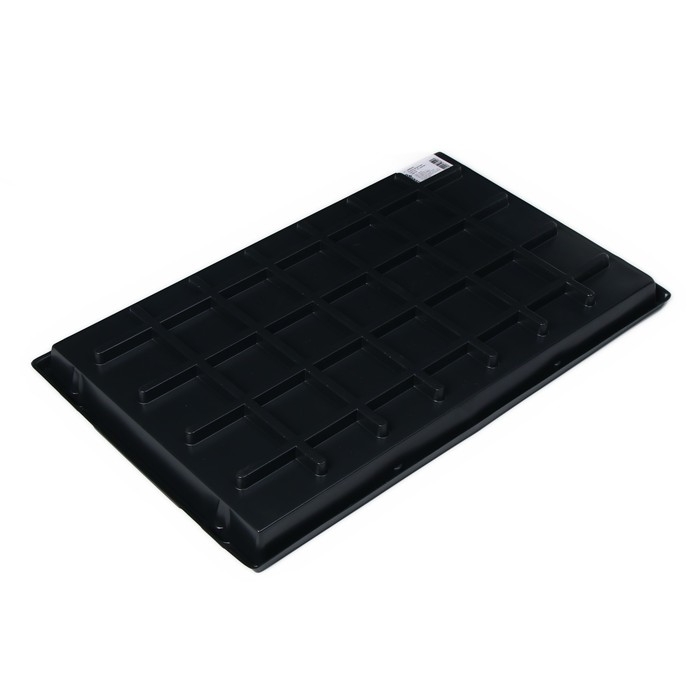 Поддон для рассады, 53 × 33 × 4.7 см, пластик, чёрный, Greengo
