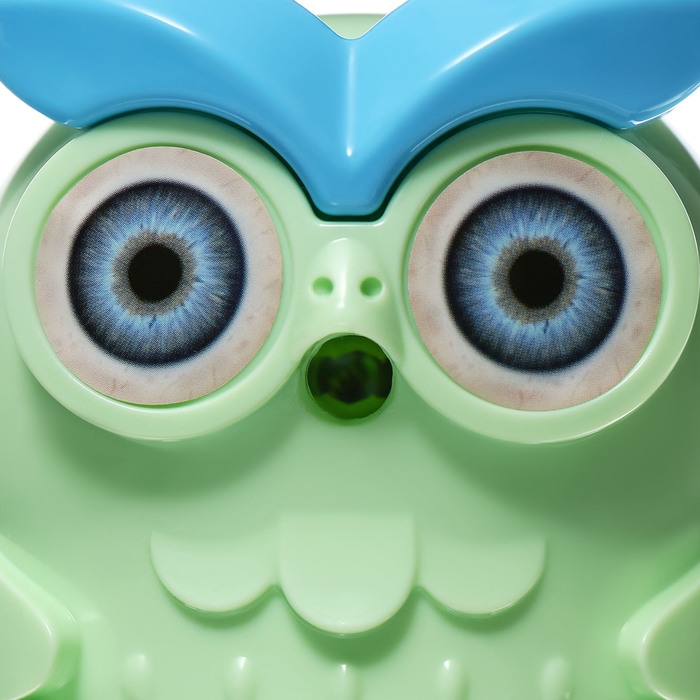 Точилка механическая с контейнером Сова Светло-зеленая