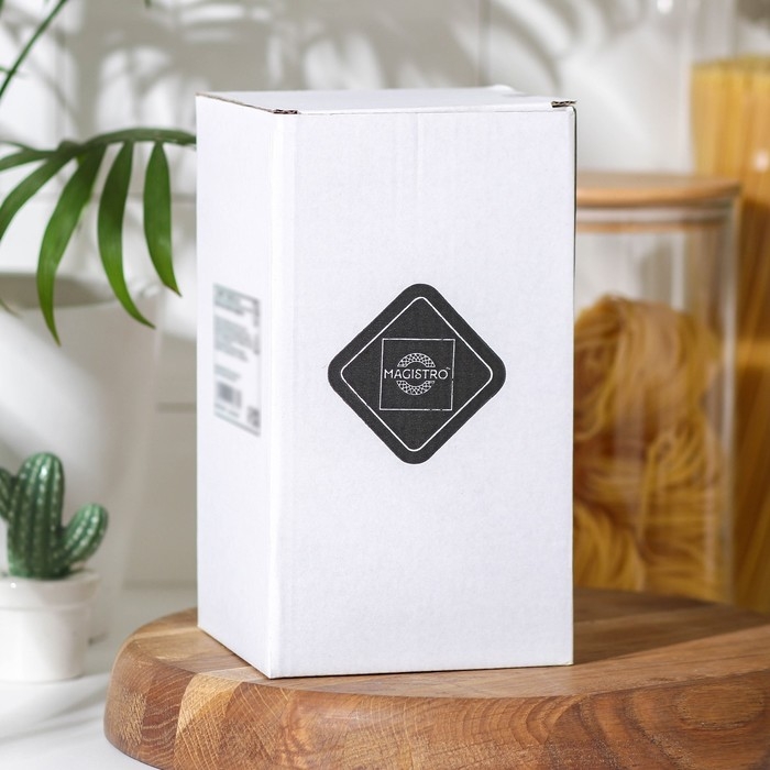 Банка стеклянная для сыпучих продуктов с бугельным замком Magistro «Эко», 1,2 л, 10×20 см