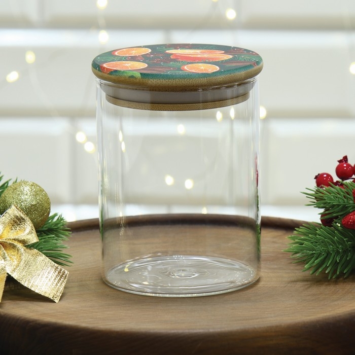 Банка для хранения Дорого внимание «Аромат праздника», стекло, 450 мл