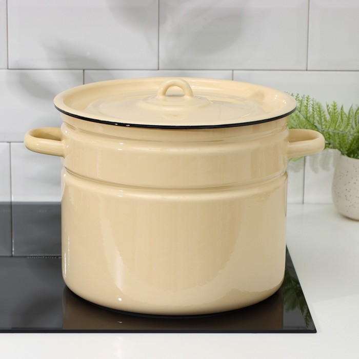 Кастрюля эмалированная без деколи, 9 л, цвет МИКС Кастрюля эмалированная без деколи, 9 л, цвет МИКС