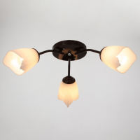 Люстра Оникс 3х15Вт E27 коричневый 50х50х15см BayerLux