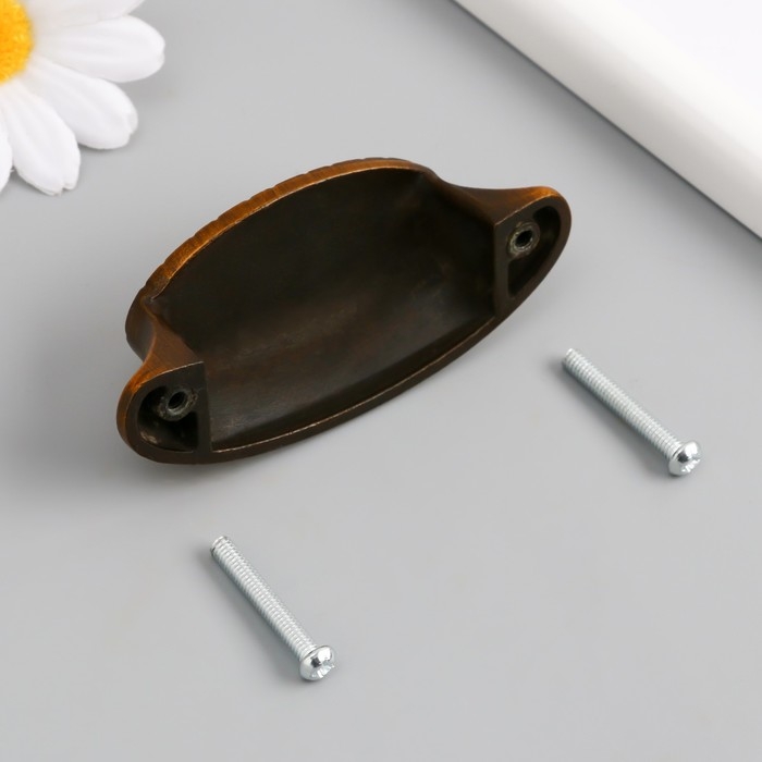 Ручка для шкатулки металл Ручка для шкатулки металл "Розарий" кофейная 8,3х3,3х2,5 см