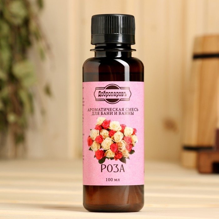 Ароматизатор для бани и ванны Ароматизатор для бани и ванны "Роза" натуральная, 100 мл "Добропаровъ"