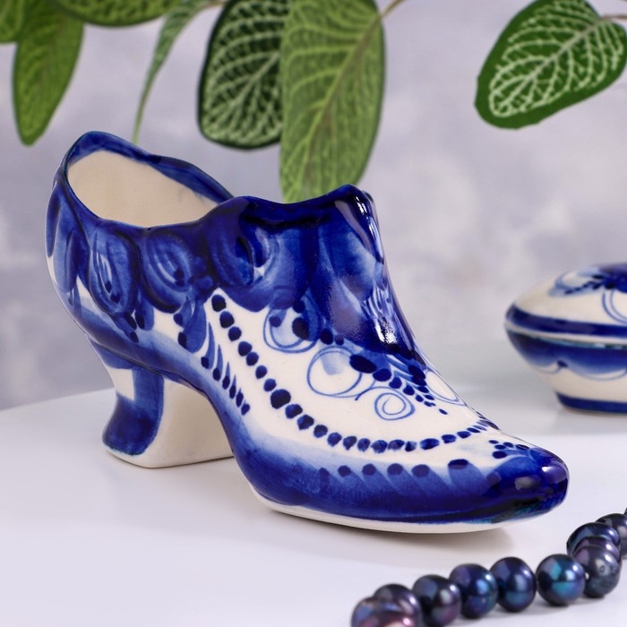 Сувенир  Сувенир "Туфелька",16 х 6см, гжель, фарфор