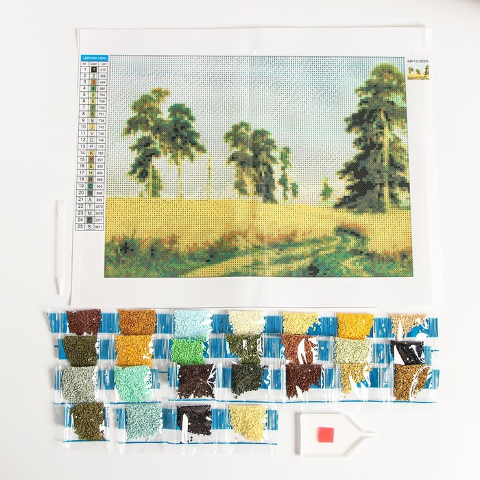 Алмазная мозаика с полным заполнением на холсте «Рожь», 30 х 40 см Алмазная мозаика с полным заполнением на холсте «Рожь», 30 х 40 см