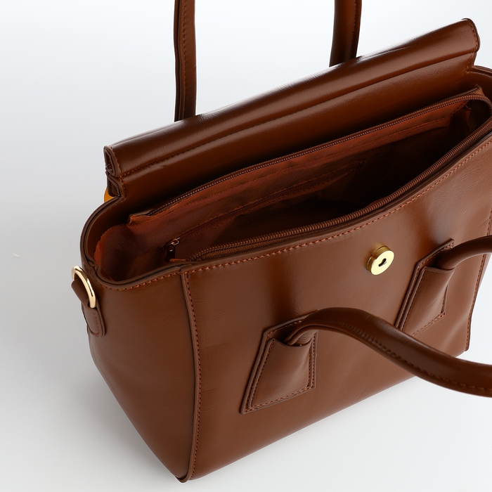 Сумка женская на молнии, цвет коричневый Сумка женская на молнии, цвет коричневый