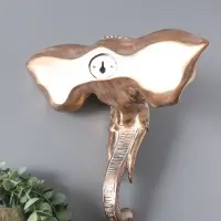 Панно настенное полистоун &laquo;Индийский слон с узорами&raquo;, интерьерный декор, золото с патиной, 30.5&times;13&times;29.5 см