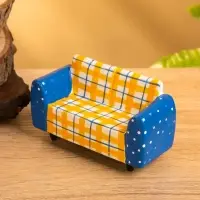 Мебель для кукол &laquo;Кресло&raquo;, 10&times;4&times;5.5 см, дерево, жёлто-синяя