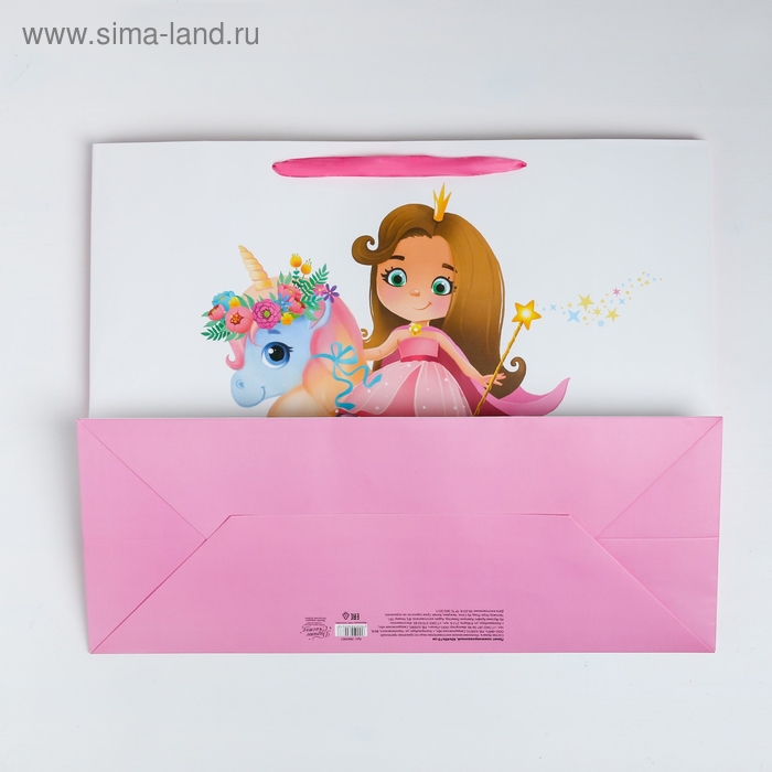 Пакет подарочный ламинированный, упаковка, «Принцесса», XL 49 х 40 х 19 см