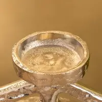 Подсвечник со стеклом "Звезда" алюминий  28х10,5х29,5 см