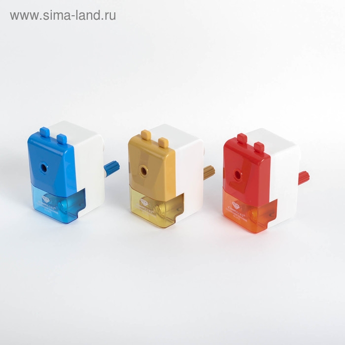 Точилка механическая с контейнером "Классика", МИКС