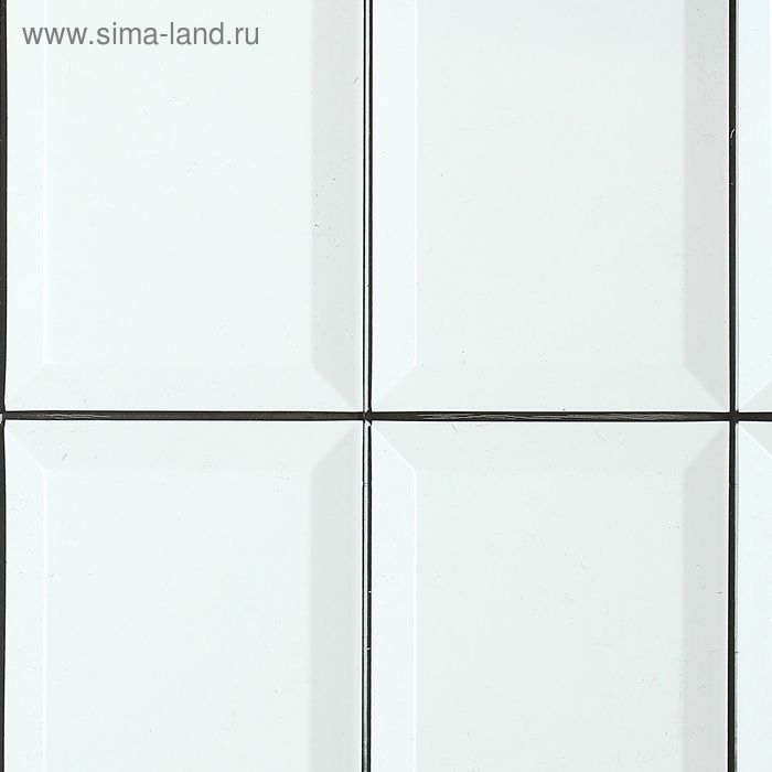 Панель ПВХ Плитка Белая черный шов 957х482 мм