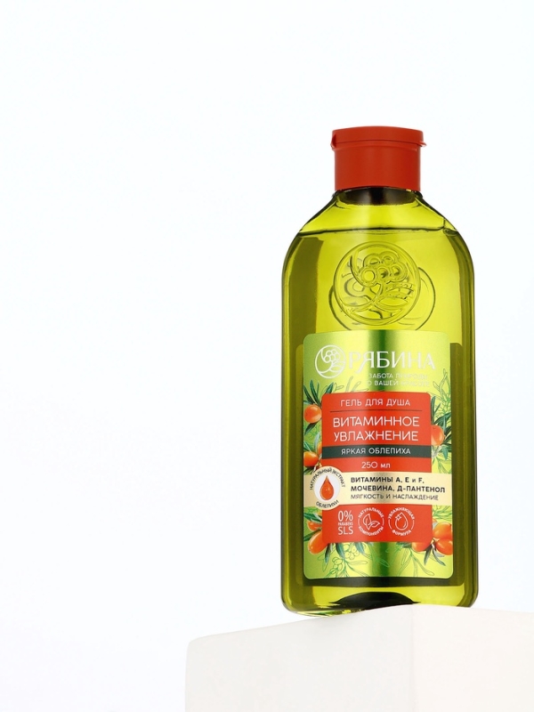 Гель для душа, витаминное увлажнение, аромат облепихи, 250 мл, Рябина Гель для душа, витаминное увлажнение, аромат облепихи, 250 мл, Рябина
