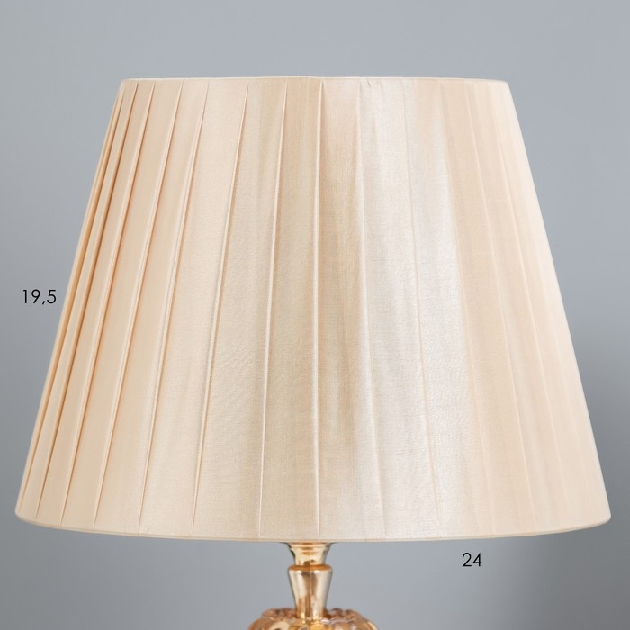 Лампа настольная с подсветкой Лампа настольная с подсветкой "Яна" 1x60Вт E27 золото 25х25х43 см RISALUX