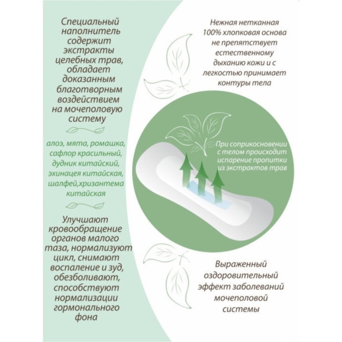 Ежедневные прокладки FuKang, лечебные, 22 шт Ежедневные прокладки FuKang, лечебные, 22 шт