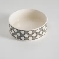 Миска &laquo;Горошек&raquo;, 200 мл, 10.5&times;10.5&times;4 см, керамика, серая, белая